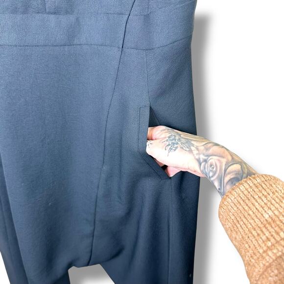 Rachel Comey NWOT Black Alcott Square Neckline Drop Crotch Casual Twill Jumpsuit - Picture 7 of 13